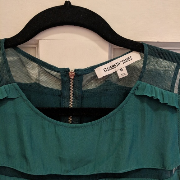 Emerald Elizabeth and James Silk tiered tank top - Picture 2 of 3
